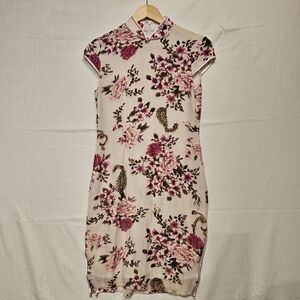Chinese Qipao Cheongsam Dress - Floral Paisley Print